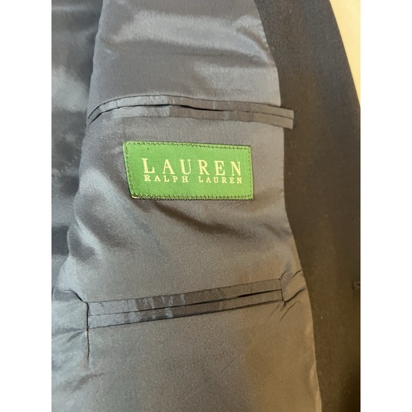 Ralph Lauren Suit Jacket 100% Wool Mens 42L Navy Blue Classic Fit Lauren - Picture 9 of 11